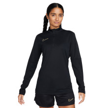 Felpa Dri-Fit Academy 23 Donna Black-Metallic Gold